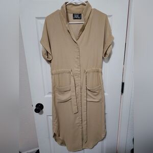 ASOS Beige Button-Up Dress